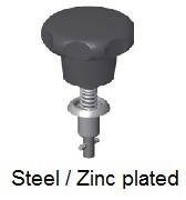 V26S06-*AGV - Plastic star form head stud - steel/zinc plated
