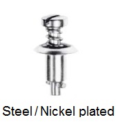 26S42-* - Slotted recess pan head stud - steel/nickel-plated