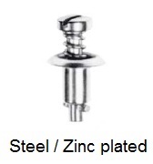 V26S01-*AGV - Slotted recess pan head stud - steel/zinc plated