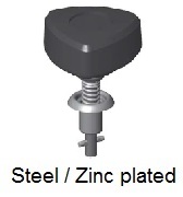 V26S08-*AGV - Plastic triangular head stud - steel/zinc plated