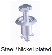1593S01-*AE - Tamper proof pan head stud - steel/nickel-plated