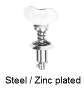V26S04-*AGV - Fixed wing head stud - steel/zinc plated