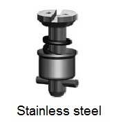 D4002-*BP - Slotted recess head stud - stainless steel