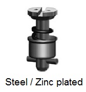 D4002-*AGV - Slotted recess head stud - steel/zinc plated
