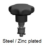 D40E22-*AGV - Star form head stud - steel/zinc plated