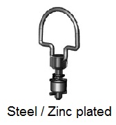D40S47-*AGV - Folding bail handle stud - steel/zinc plated