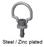 50E19-*AGV - Folding bail handle stud - steel/zinc plated