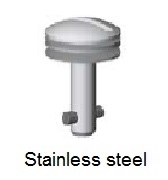 50E8-*S - Slotted recess head stud - stainless steel