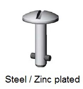 50E21-*AGV - Slotted recess head stud - steel/zinc plated