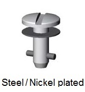 5S27-* - Slotted recess head stud - steel/nickel plated