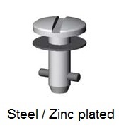 V5S5-*AGV - Slotted recess head stud - steel/zinc plated