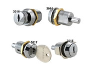 pushlock camlock locks flat key 6 disc double entry threaded body nut or clip fixing 3015 3016 3017 series