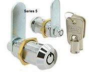 round key camlock with master key solid brass 5 series lock